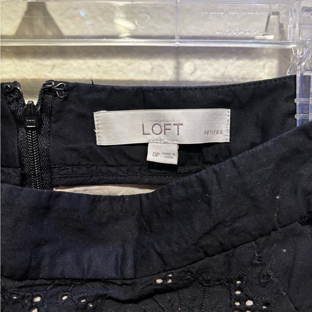 LOFT Black Knee-Length Embellished Pencil Skirt - Picture 3 of 3